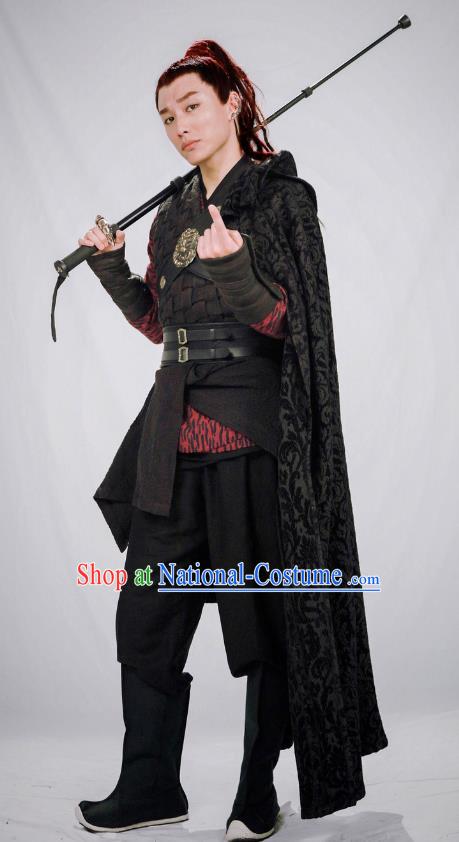 Chinese Ming Dynasty Swordsman Costume Ancient Knight Clothing for Men