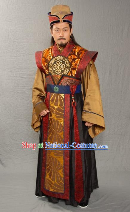 Ancient Chinese Ming Dynasty National Academy Prime Minister Embroidered Costume for Men