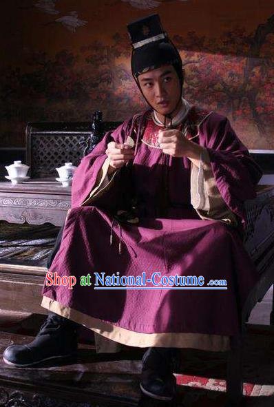 Chinese Ancient Song Dynasty Marquess Changle Replica Costume for Men