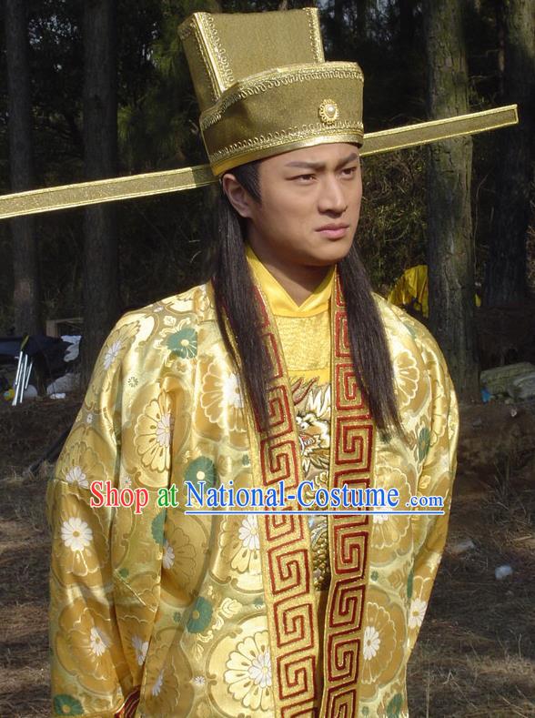 Chinese Ancient Song Dynasty Emperor Taizong Zhao Guangyi Replica Costume for Men