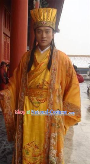 Chinese Ancient Song Dynasty Imperial Robe Emperor Renzong Zhao Zhen Replica Costume for Men