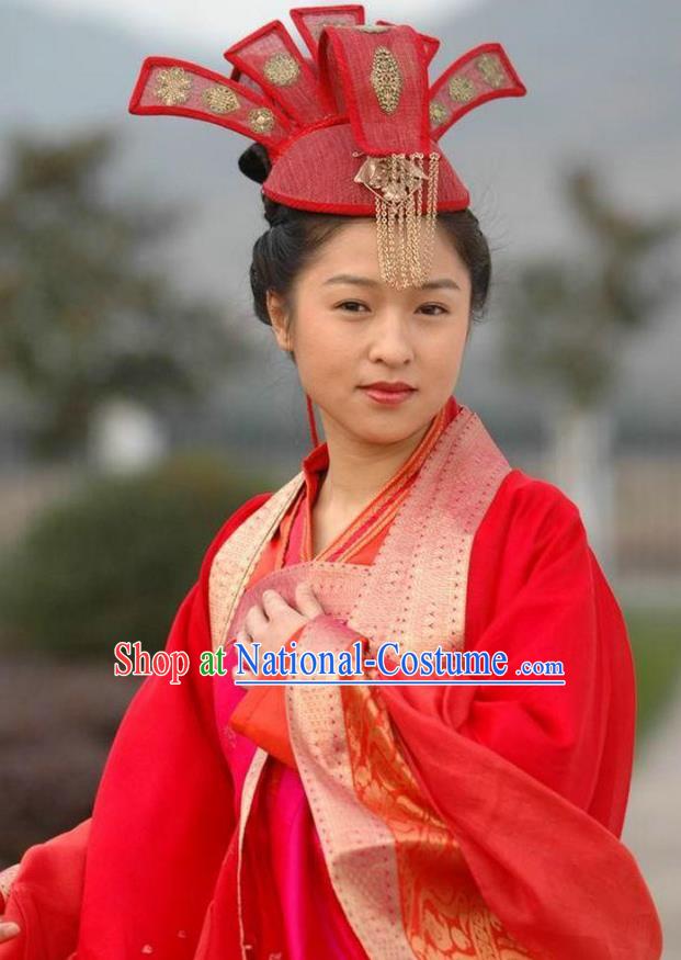 Ancient Chinese Song Dynasty Wedding Dress Swordswoman Replica Costume for Women