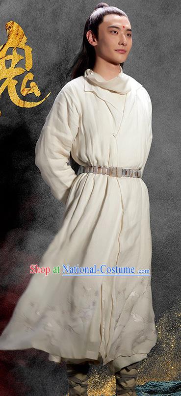 Chinese Ancient Ming Dynasty Swordsman Replica Costume Knight Robe for Men