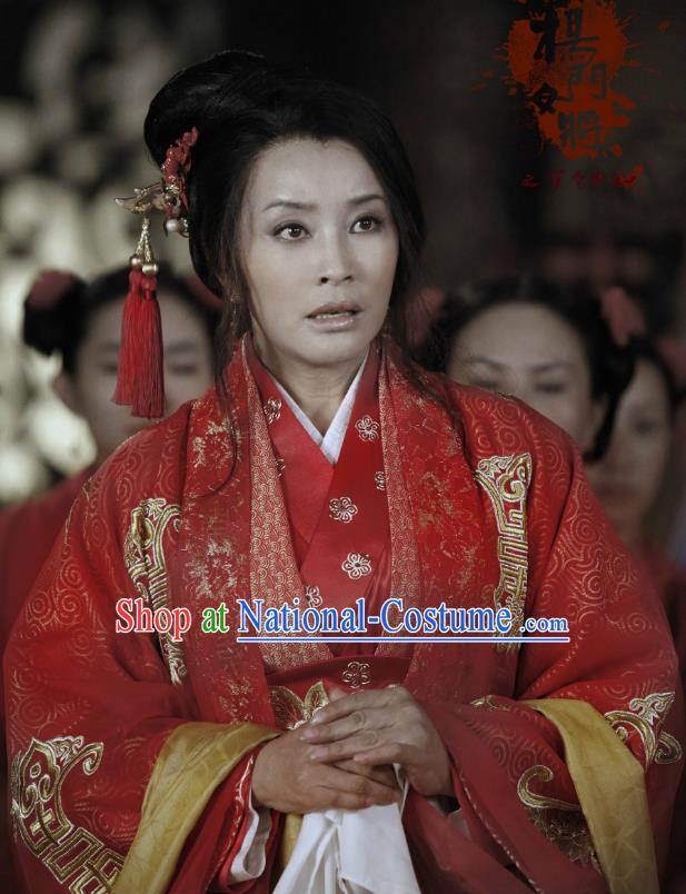 Ancient Chinese Song Dynasty Yang Family Female General Viscountess Chai Replica Costume for Women