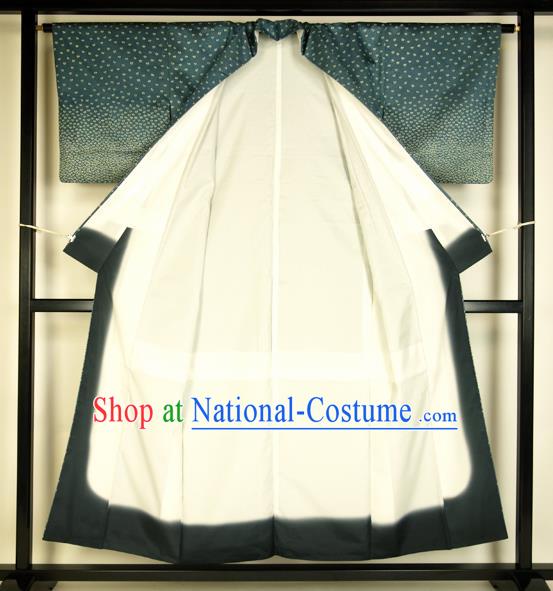 Japanese Ancient Mikado Kimono Costume Atrovirens Yukata Robe Traditional Wafuku Hakama Haori for Men