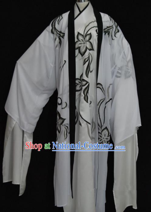 China Traditional Beijing Opera Niche Black Pattern Robe Chinese Peking Opera Gifted Scholar Costume