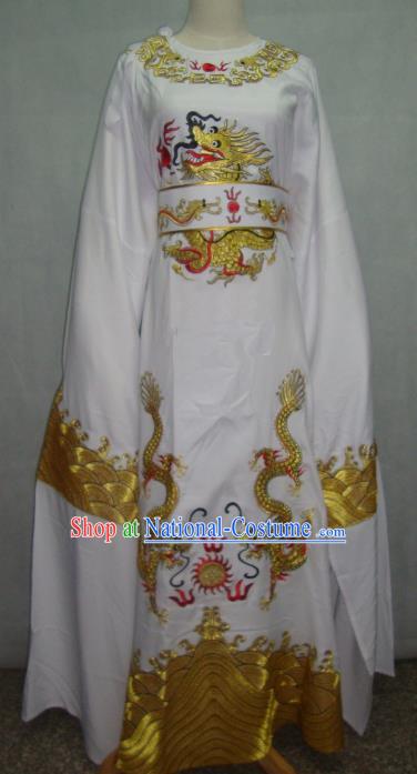 China Traditional Beijing Opera Niche White Dragon Robe Chinese Peking Opera Number One Scholar Scholar Costume