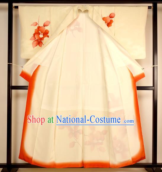 Japan Ancient Printing Furisode Kimonos Traditional Palace Yukata Dress Formal Costume for Women