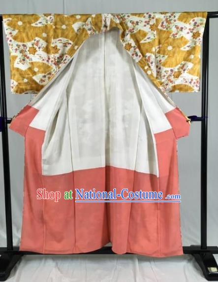 Japan Ancient Geisha Furisode Kimonos Traditional Palace Yukata Dress Formal Costume for Women