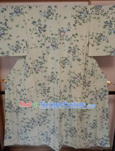 Asian Japan Palace Printing Furisode Kimono Ancient Yukata Dress Formal Costume for Women