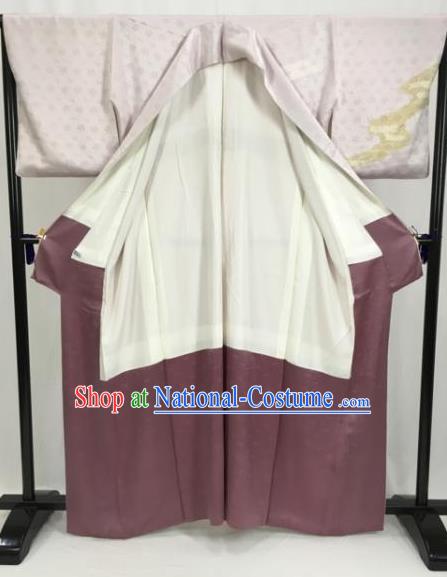 Japan Ancient Formal Costume Pink Furisode Kimonos Traditional Palace Yukata Dress for Women