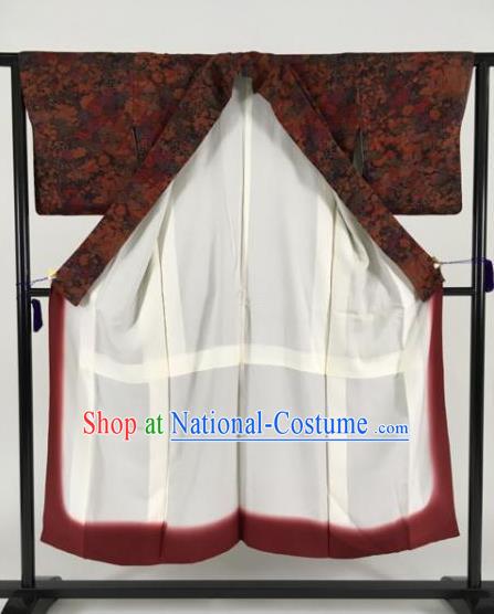 Japanese Ancient Male Kimono Costume Traditional Wafuku Hakama Yukata Robe for Men