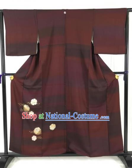 Japanese Traditional Embroidered Kimono Ancient Yukata Robe Wafuku Hakama Haori Clothing for Men