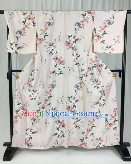 Japan Traditional Palace Kimono Formal Costume Printing Furisode Kimonos Ancient Yukata Dress for Women