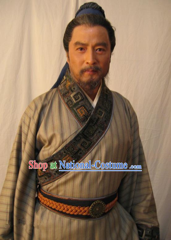 Chinese Song Dynasty Politician Sun Xun Clothing Ancient Litterateur Replica Costume for Men