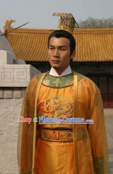 Chinese Ancient Song Dynasty First Emperor Zhao Kuangyin Replica Costume for Men