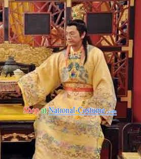 Chinese Ancient Song Dynasty Ren Emperor Zhao Zhen Replica Costume for Men