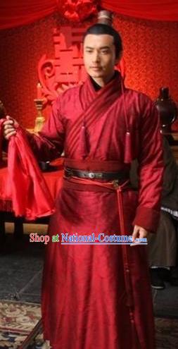 Ancient Chinese Song Dynasty General Yueh Fei Wedding Replica Costume for Men