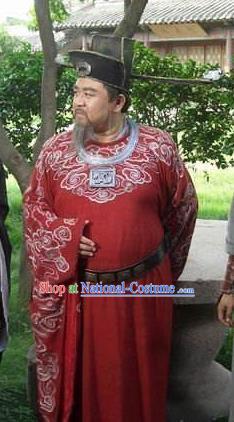 Chinese Ancient Song Dynasty Prime Minister Kou Zhun Replica Costume for Men