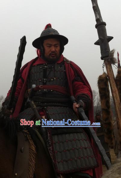 Ancient Chinese Southern Song Dynasty General Niu Gao Replica Costume Helmet and Armour for Men