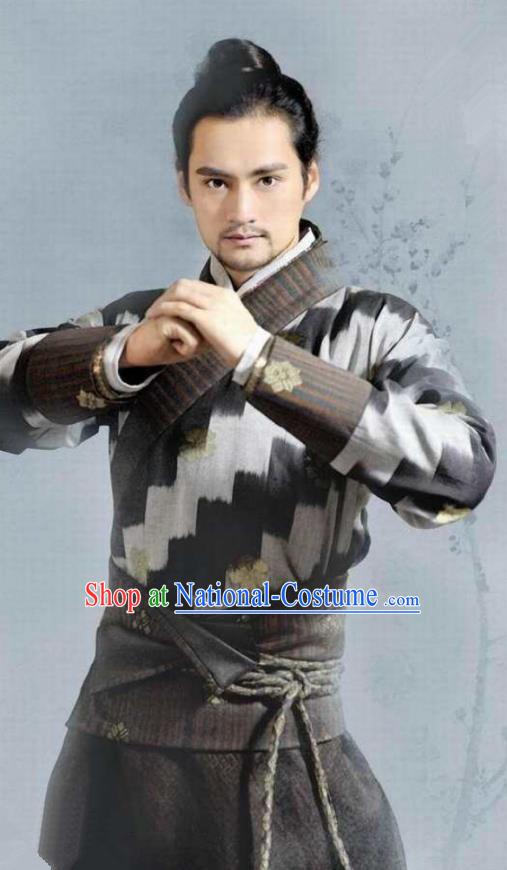 Chinese Ancient Song Dynasty Young General Lin Mufei Replica Costume for Men