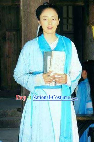 Chinese Ancient Song Dynasty Su Shi Sister Poetess Embroidered Replica Costume for Women