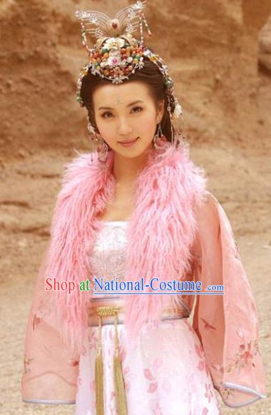 Chinese Ancient Song Dynasty Khotan Kingdom Princess Dress Embroidered Replica Costume for Women