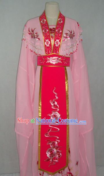 China Traditional Beijing Opera Embroidered Pink Dress Chinese Peking Opera Actress Costume