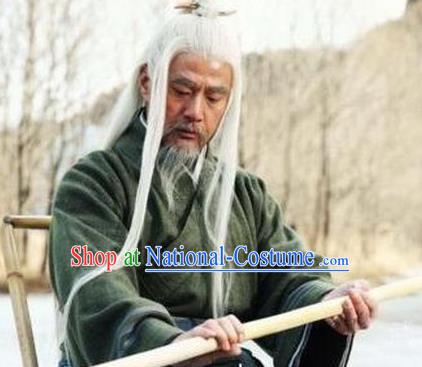 Chinese Ancient Song Dynasty Martial Master Zhou Dong Replica Costume for Men