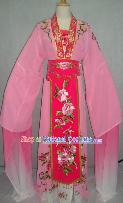 Traditional China Beijing Opera Embroidered Pink Dress Chinese Peking Opera Actress Costume