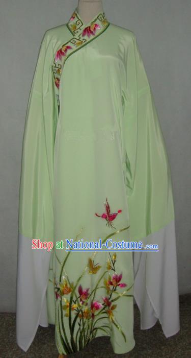 China Beijing Opera Niche Embroidered Orchid Green Robe Chinese Traditional Peking Opera Scholar Costume for Adults