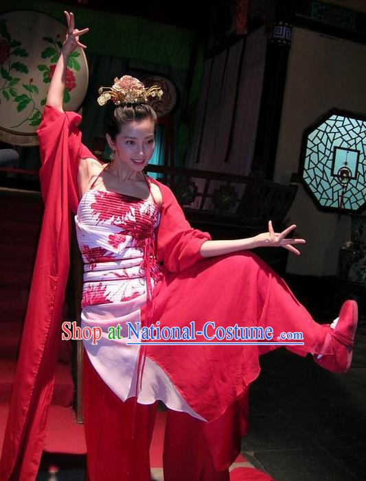 Chinese Traditional Song Dynasty Courtesan Dance Dress Geisha Replica Costume for Women