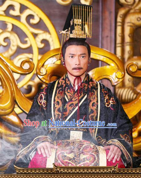 Traditional Chinese Tang Dynasty Rui Emperor Li Xian Hanfu Replica Costume for Men