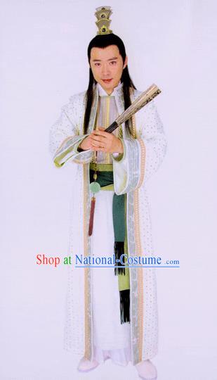 Traditional Chinese Tang Dynasty Prince Li Quan Hanfu Replica Costume for Men