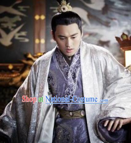 Traditional Chinese Tang Dynasty Gao Emperor Li Zhi Embroidered Replica Costume for Men