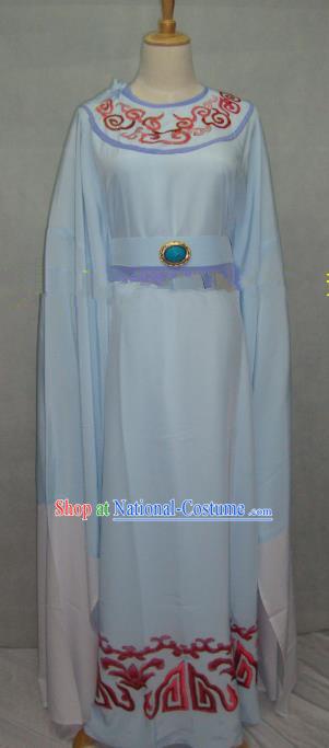 Traditional Chinese Beijing Opera Niche Costume Beijing Opera Blue Robe for Adults