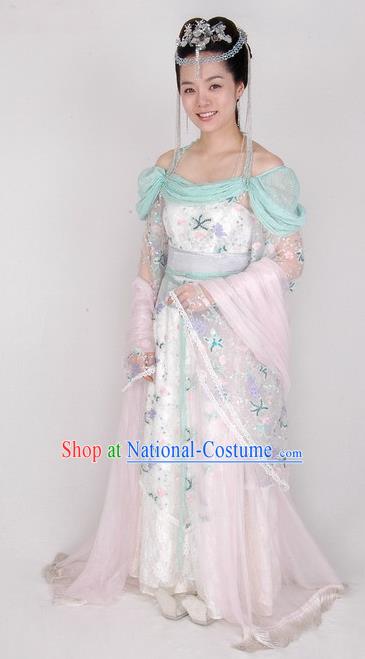 Chinese Ancient Tang Dynasty Princess Dress Embroidered Replica Costume for Women