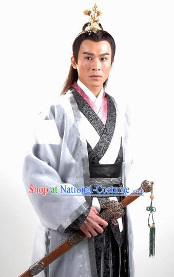 Traditional Chinese Tang Dynasty Youxia Knight-errant Swordsman Hanfu Costume for Men