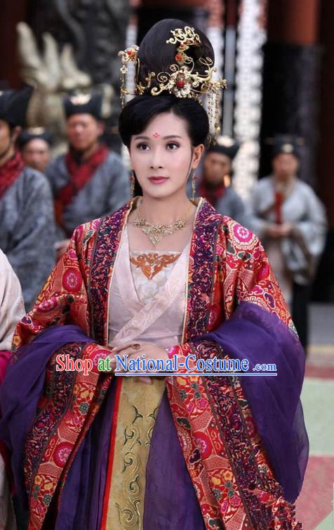 Chinese Traditional Tang Dynasty Palace Princess Tai Ping Replica Costume for Women