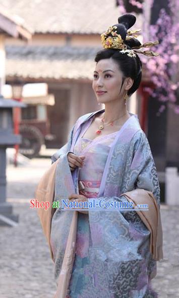 Traditional Chinese Ancient Costume Ancient  Tang Dynasty Hanfu Dress Clothing