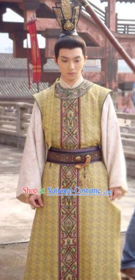 Traditional Chinese Tang Dynasty Emperor Ruizong Li Dan Replica Costume for Men