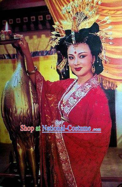 Chinese Ancient Tang Dynasty Lady Yang Dress Imperial Concubine Replica Costume for Women