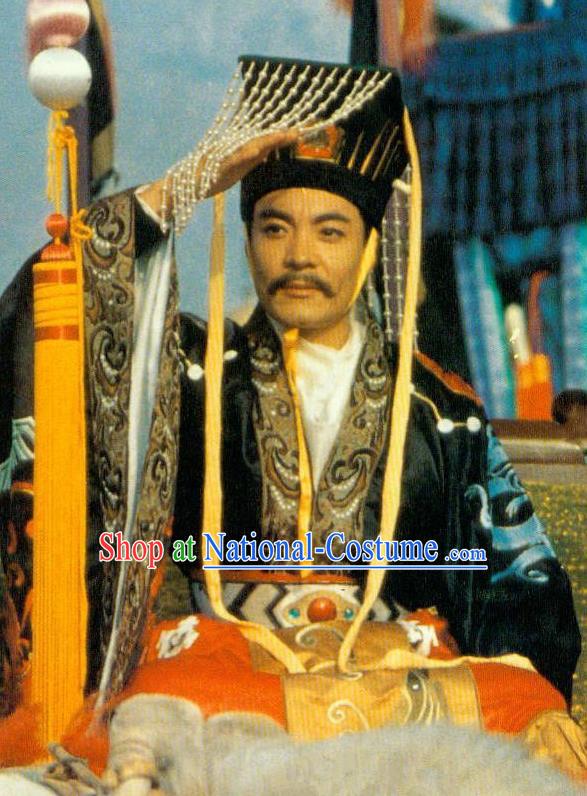 Chinese Ancient Xuanzong Emperor Tang Dynasty Imperator Li Longji Embroidered Replica Costume for Men