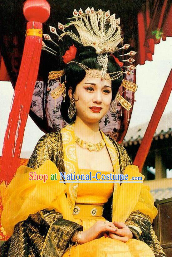 Chinese Tang Dynasty Imperial Consort Yang Embroidered Hanfu Dress Ancient Replica Costume for Women