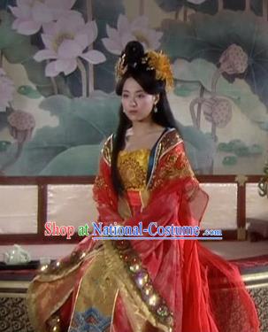 Chinese Tang Dynasty Princess Gao Yang Hanfu Dress Wedding Replica Costume for Women