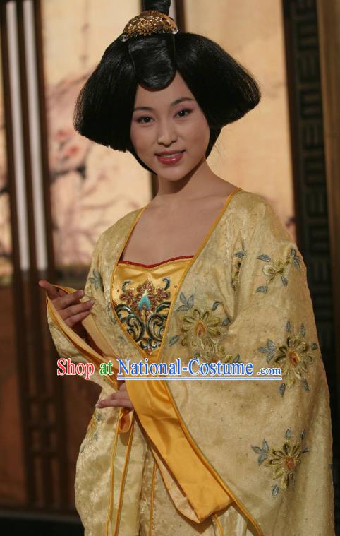 Ancient Chinese Tang Dynasty Empress Zhangsun Hanfu Dress Replica Costume for Women