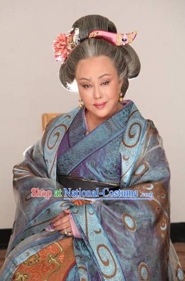 Ancient Chinese Tang Dynasty Empress Wu Meiniang Hanfu Dress Replica Costume for Women