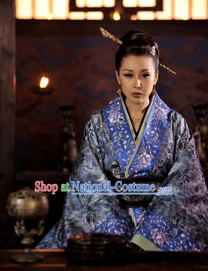 Chinese Warring States Period Teleplay Performance Princess Hanfu Embroidered Costume for Women