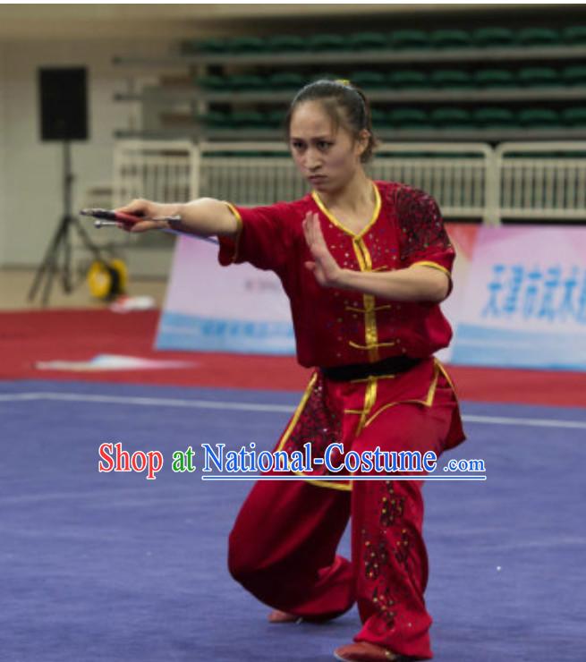 Top Southern Fist Kung Fu Uniforms  Tai Chi Uniforms Martial Arts Blouse Pants Kung Fu Suits Kungfu Outfit Professional Kung Fu Clothing Complete Set for Women