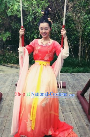 Traditional Chinese Ancient Costume Ancient  Tang Dynasty Hanfu Dress Clothing